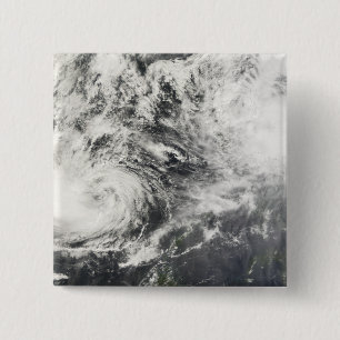 Typhoons Mitag en Hagibis Vierkante Button 5,1 Cm