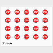 Typical Stop Sign Ronde Sticker (Vel)