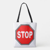 Typical Stop Sign Tote Bag (Achterkant)