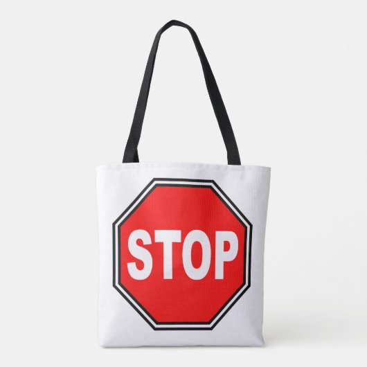 Typical Stop Sign Tote Bag (Achterkant)
