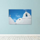 Typical whitewashed church canvas afdruk (Insitu (Houten vloer))