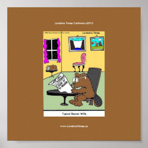 Typisch Beaver wast unieke grappige Poster