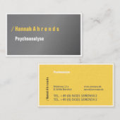 Typisch bezoekende kaarten geel visitekaartje (Voorkant / Achterkant)