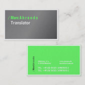 Typisch bezoekende kaarten visitekaartje (Voorkant / Achterkant)