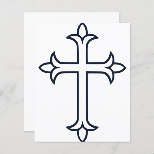 Typisch Christelijk kruis (Voorkant / Achterkant)