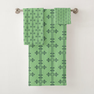 Typisch christelijk kruis bad handdoek