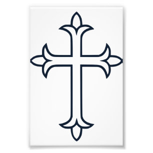 Typisch Christelijk kruis Foto Afdruk