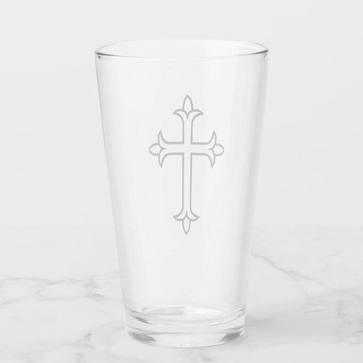 Typisch Christelijk kruis Glas (Achterkant)