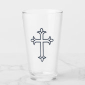Typisch Christelijk kruis Glas (Voorkant)