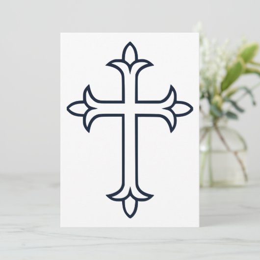 Typisch christelijk kruis kaart (Staand voorkant)