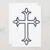 Typisch christelijk kruis kaart (Voorkant / Achterkant)