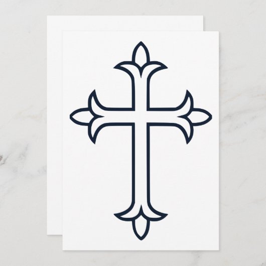 Typisch christelijk kruis kaart (Voorkant / Achterkant)