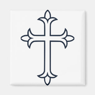 Typisch christelijk kruis magneet