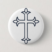 Typisch Christelijk kruis Ronde Button 5,7 Cm (Voorkant)