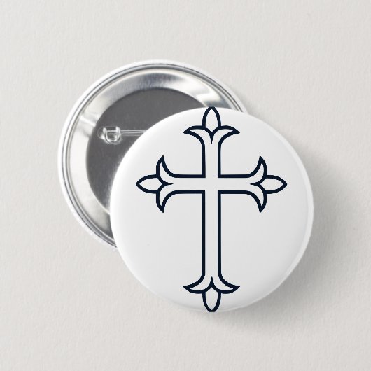 Typisch Christelijk kruis Ronde Button 5,7 Cm (Voorkant /achterkant)