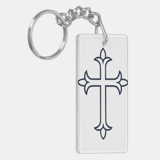 Typisch Christelijk kruis Sleutelhanger (Voorkant Links)