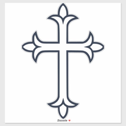 Typisch Christelijk kruis Sticker (Vel)