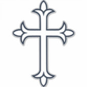 Typisch Christelijk kruis Sticker (Voorkant)