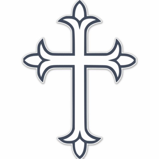 Typisch Christelijk kruis Sticker (Voorkant)