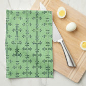 Typisch christelijk kruis theedoek (Quarter Fold)