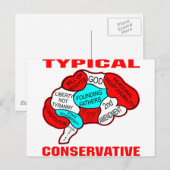 Typisch conservatief brein briefkaart (Voorkant / Achterkant)