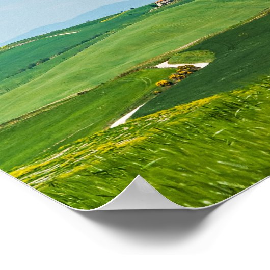 Typisch landschap in Toscane Poster (Hoek)