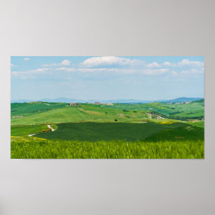 Typisch landschap in Toscane Poster