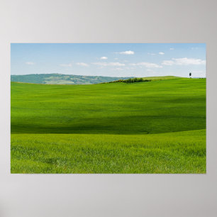 Typisch landschap in Toscane Poster