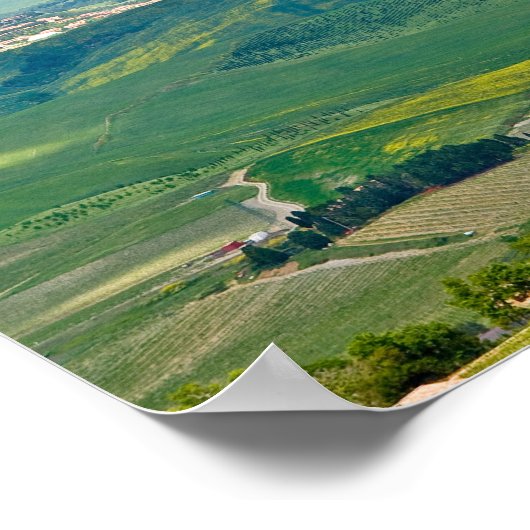 Typisch landschap in Toscane Poster (Hoek)