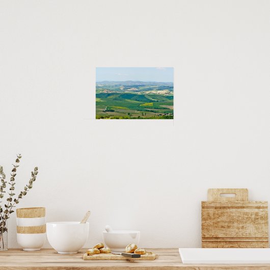 Typisch landschap in Toscane Poster (Keuken)