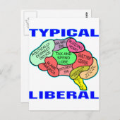 Typisch liberaal-socialistische brein briefkaart (Voorkant / Achterkant)