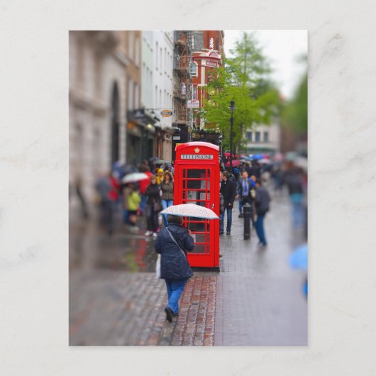 Typisch Londen - Vergeet de Umbrella niet Briefkaart (Voorkant)