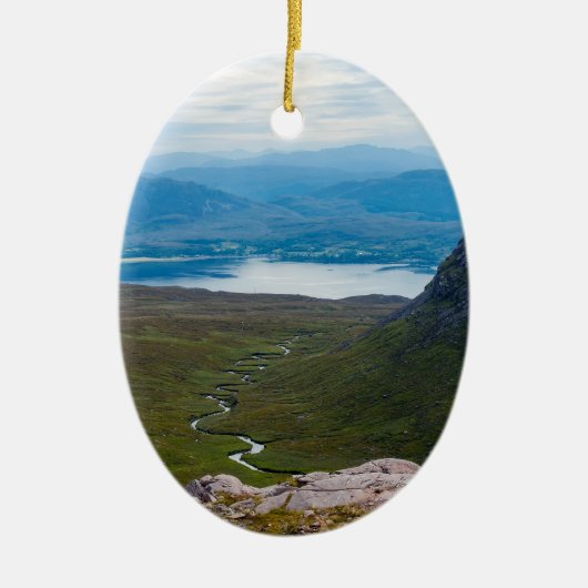 Typisch Schotse hooglandschap - Schotland Keramisch Ornament (Voorkant)