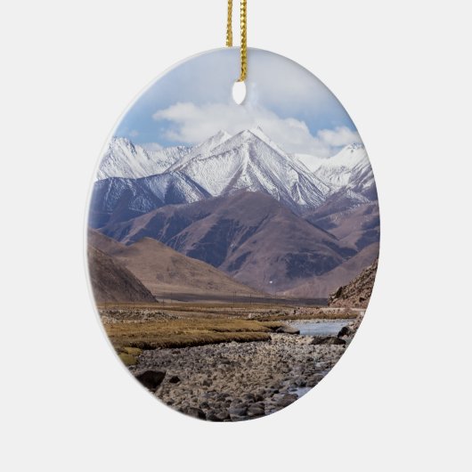 Typisch Tibetaans berglandschap Keramisch Ornament (Rechts)