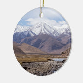 Typisch Tibetaans berglandschap Keramisch Ornament (Links)