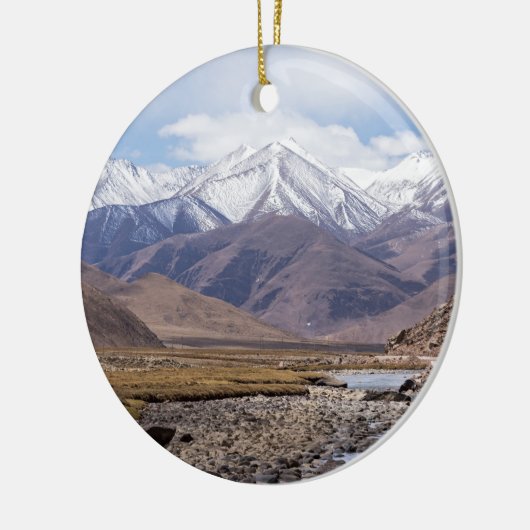 Typisch Tibetaans berglandschap Keramisch Ornament (Links)