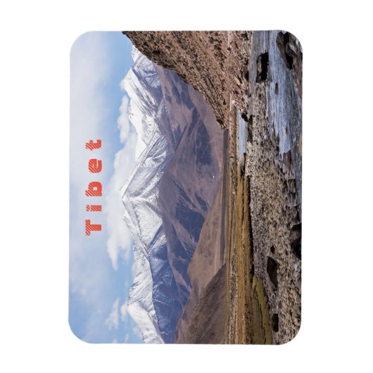 Typisch Tibetaans berglandschap Magneet (Verticaal)