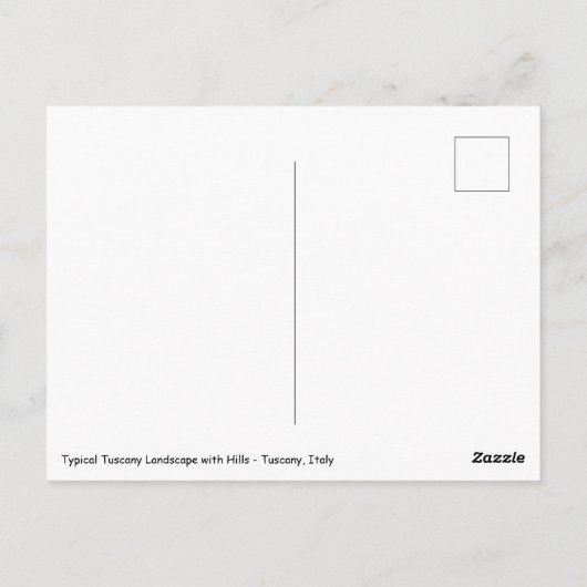 Typisch Toscaans Landschap met Heuvels - Italië Briefkaart (Achterkant)