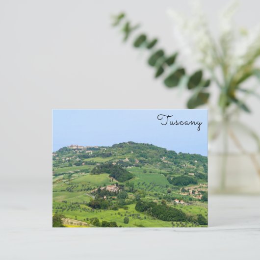 Typisch Toscaans landschap met heuvels - Italië Briefkaart (Staand voorkant)