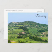 Typisch Toscaans landschap met heuvels - Italië Briefkaart (Voorkant / Achterkant)