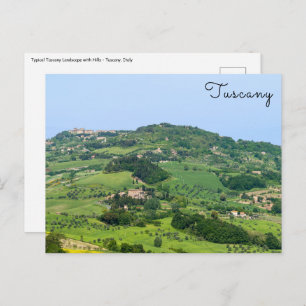 Typisch Toscaans landschap met heuvels - Italië Briefkaart