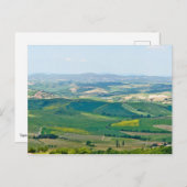 Typisch Toscaans landschap met heuvels - Italië Briefkaart (Voorkant / Achterkant)
