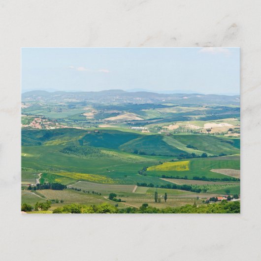 Typisch Toscaans landschap met heuvels - Italië Briefkaart (Voorkant)