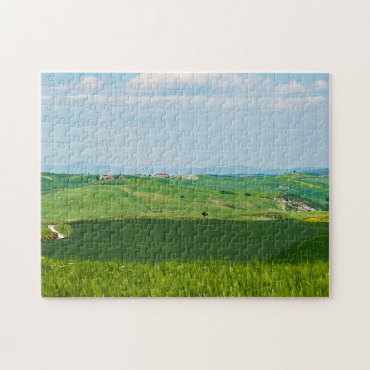 Typisch Toscaans landschap met heuvels - Italië Legpuzzel (Horizontaal)