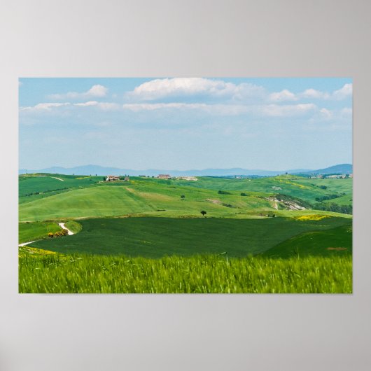 Typisch Toscaans Landschap Poster (Voorkant)