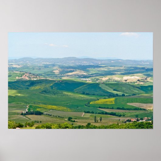 Typisch Toscaans Landschap Poster (Voorkant)