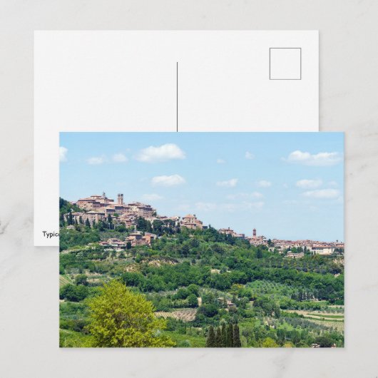 Typisch traditioneel dorp in Toscane - Italië Briefkaart (Voorkant / Achterkant)