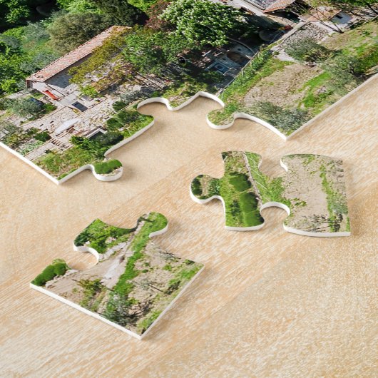 Typisch traditioneel dorp in Toscane - Italië Legpuzzel (Zijkant)