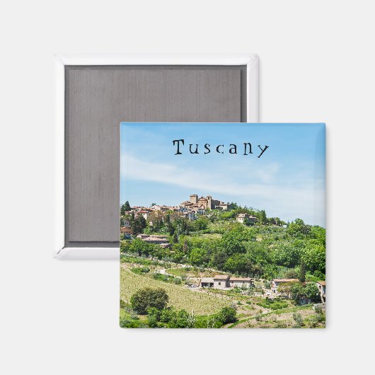 Typisch traditioneel dorp in Toscane - Italië Magneet (Voorkant / Achterkant)