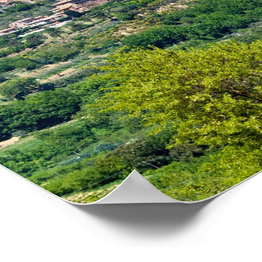 Typisch traditioneel dorp in Toscane - Italië Poster (Hoek)